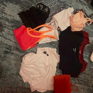 Variety of crop tops